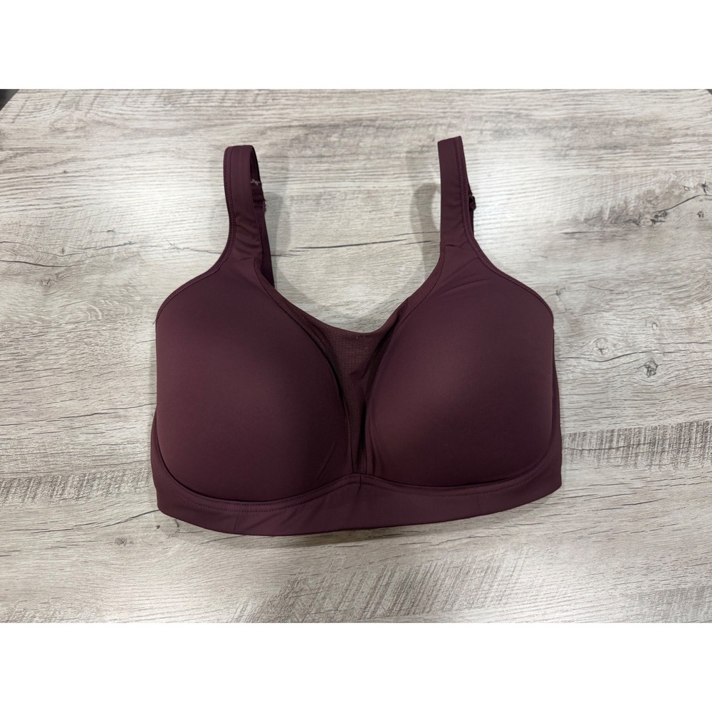 SYROKAN Full Coverage Minimizer Bra 38F Wireless Support Bra Burgundy